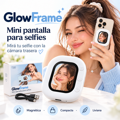 Mini pantalla selfie con cámara trasera